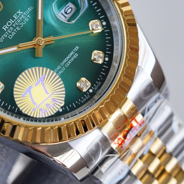 DATEJUST 41MM TWO-TONE GREEN DIAL JUBILEE BRACELET - Image 4