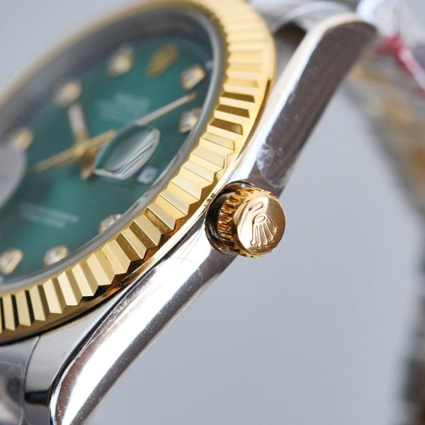 DATEJUST 41MM TWO-TONE GREEN DIAL JUBILEE BRACELET - Image 5