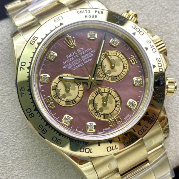 DAYTONA CUSTOM GOLD CASE RED PEARL DIAL - Image 2