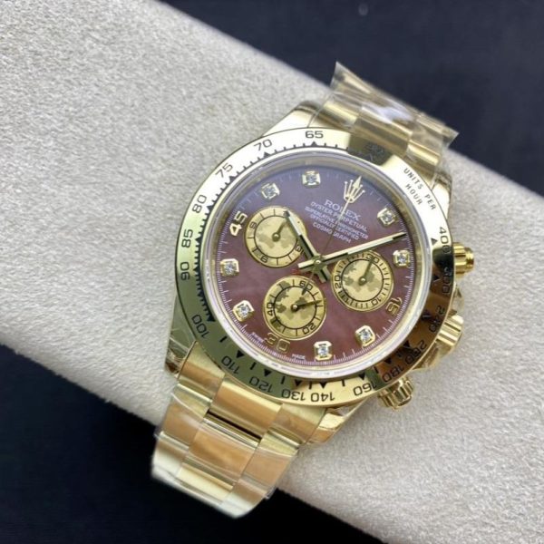 DAYTONA CUSTOM GOLD CASE RED PEARL DIAL - Image 4