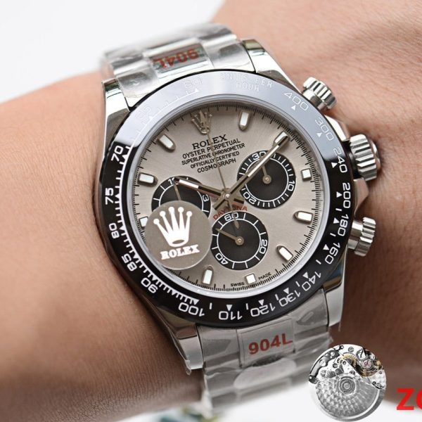 DAYTONA 40MM BLACK CERAMIC GREY DIAL - Image 2