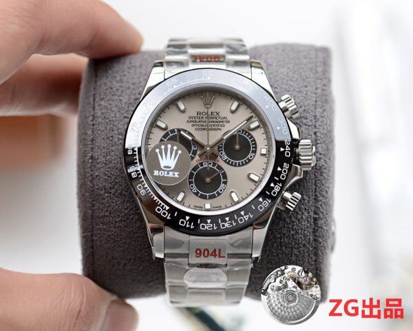 DAYTONA 40MM BLACK CERAMIC GREY DIAL - Image 4
