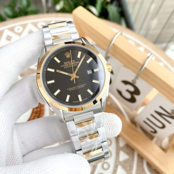 DATEJUST 40MM SMOOTH BEZEL GOLD STEEL - Image 4