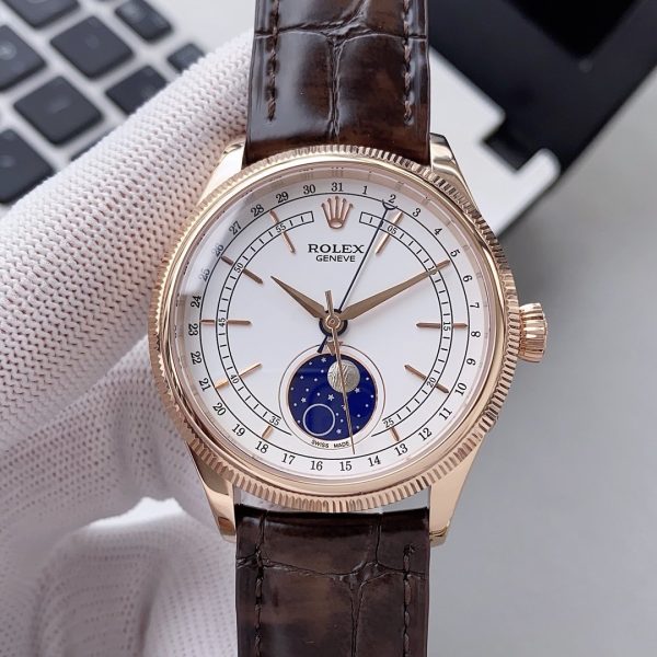 CELLINI MOONPHASE 39MM ROSE GOLD WHITE DIAL - Image 4