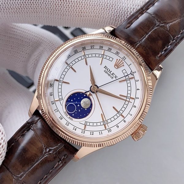 CELLINI MOONPHASE 39MM ROSE GOLD WHITE DIAL - Image 2