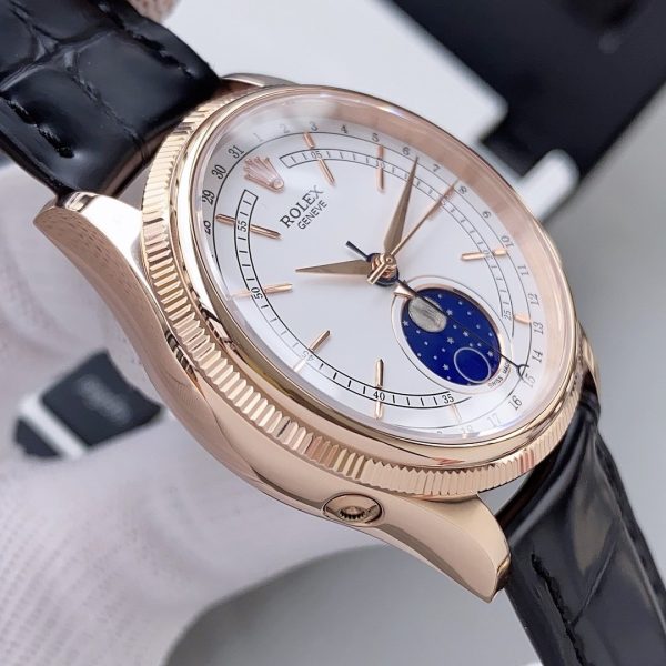 CELLINI MOONPHASE 39MM ROSE GOLD WHITE DIAL - Image 5