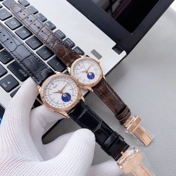 CELLINI MOONPHASE 39MM ROSE GOLD WHITE DIAL - Image 7