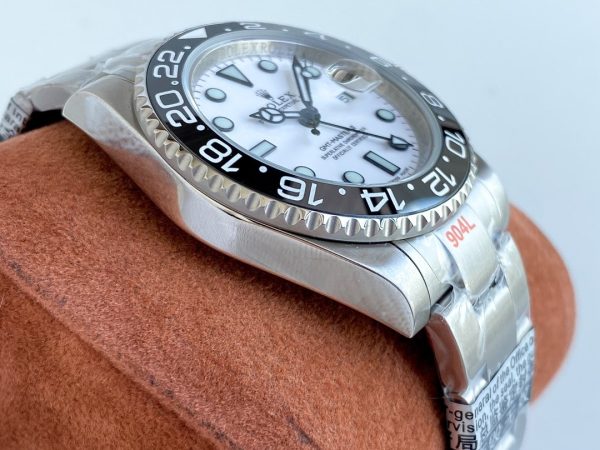 GMT-MASTER II CUSTOM CERAMIC BLACK BEZEL WHITE DIAL - Image 6