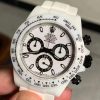 DAYTONA CUSTOM AET 40MM CUSTOM WHITE CERAMIC BLACK WHITE DIAL - Image 2