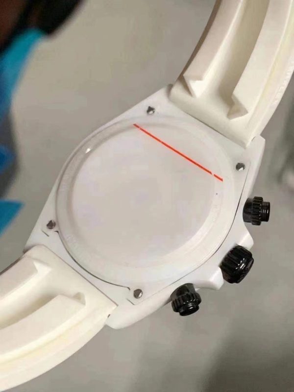 DAYTONA CUSTOM AET 40MM CUSTOM WHITE CERAMIC BLACK WHITE DIAL - Image 5