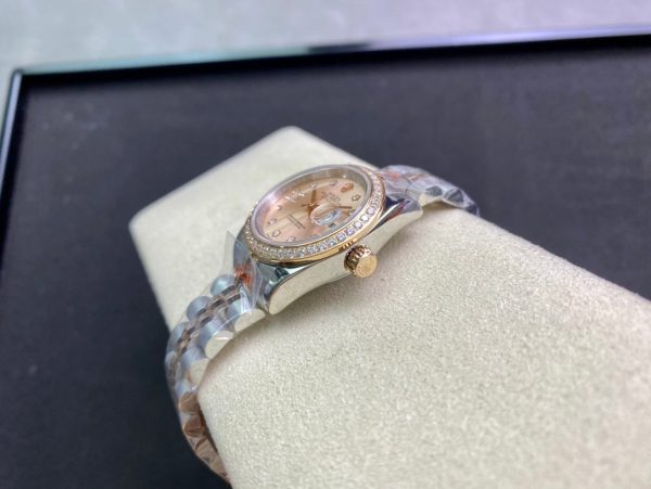 DATEJUST 28 TWO-TONE PINK GOLD DIAMOND BEZEL - Image 7