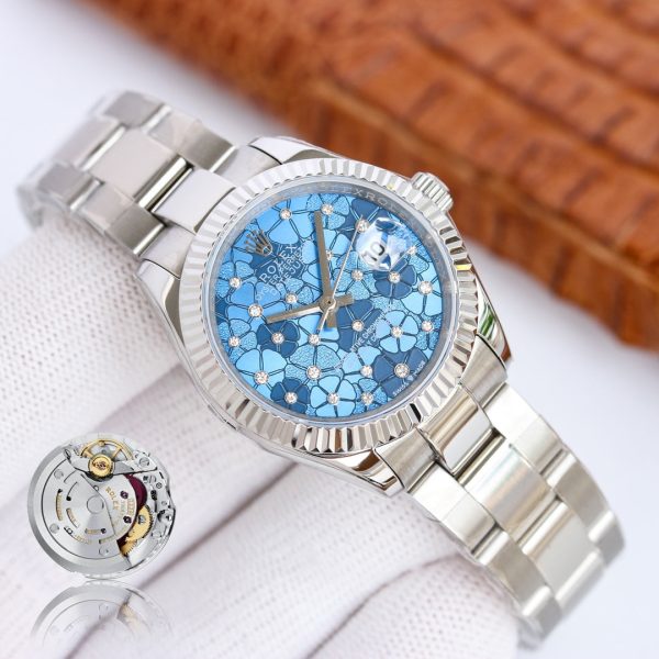 DATEJUST 31 SILVER BLUE FLOWER DIAL - Image 2