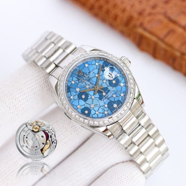 DATEJUST 31 SILVER BLUE FLOWER DIAL - Image 3