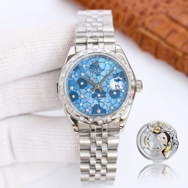 DATEJUST 31 SILVER BLUE FLOWER DIAL - Image 6