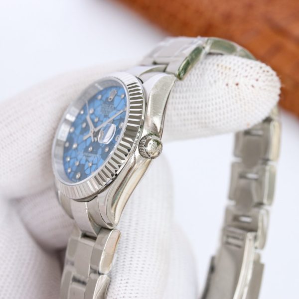DATEJUST 31 SILVER BLUE FLOWER DIAL - Image 7