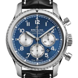 Breitling Navitimer Chrono Blue Dial Black Croc Tang AB0117131 C1P1
