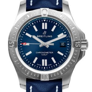 Breitling New Colt 44mm Blue Leather A17388101 C1X1