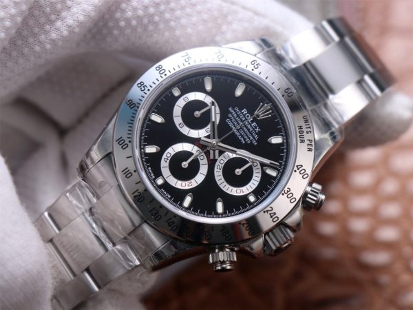 DAYTONA 40MM STEEL CASE BLACK DIAL - Image 4