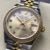 Datejust 31mm Yellow Gold Steel Diamond Bezel Champagne Dial Diamond Numerals - Image 4