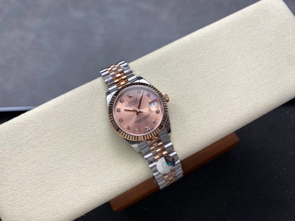 Datejust 31mm Pink Gold Steel Salmon Dial Diamond Numerals - Image 2