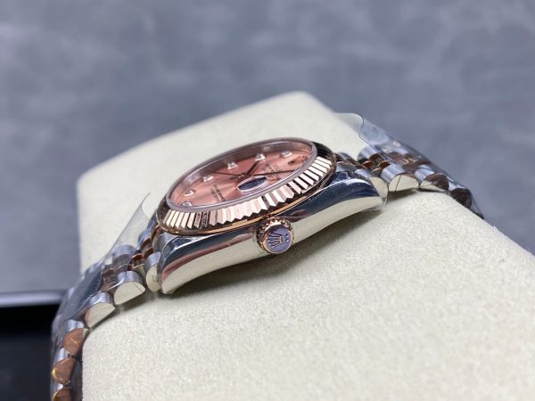 Datejust 31mm Pink Gold Steel Salmon Dial Diamond Numerals - Image 5