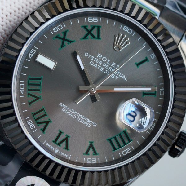 DATEJUST 41MM CUSTOM BLACK PVD WIMBLEDON DIAL - Image 4