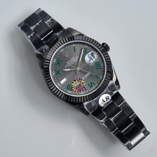 DATEJUST 41MM CUSTOM BLACK PVD WIMBLEDON DIAL - Image 5