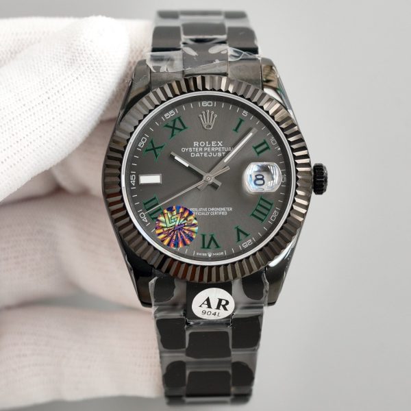 DATEJUST 41MM CUSTOM BLACK PVD WIMBLEDON DIAL - Image 2