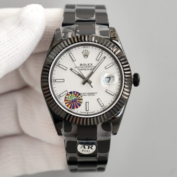 DATEJUST 41MM CUSTOM BLACK PVD WHITE DIAL - Image 3