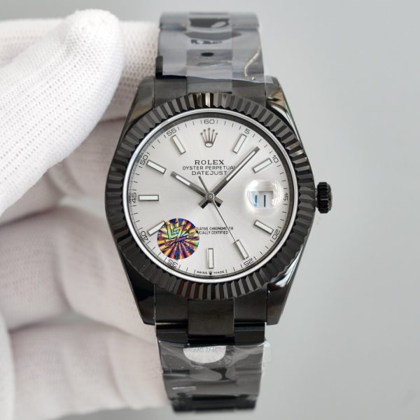 DATEJUST 41MM CUSTOM BLACK PVD WHITE DIAL - Image 6