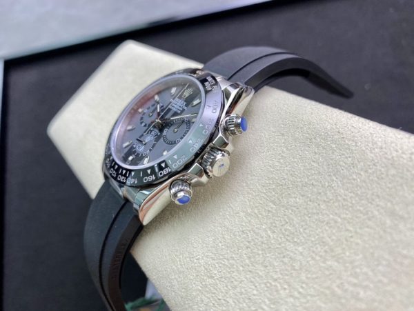 DAYTONA 40 BLACK CERAMIC BEZEL CUSTOM ELEANOR DIAL RUBBER STRAP - Image 7