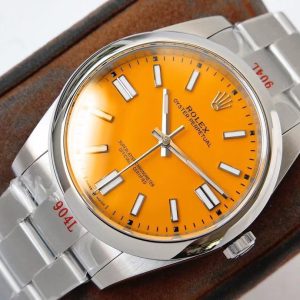 OYSTER PERPETUAL 41 STAINLESS STEEL YELLOW DIAL - Image 4