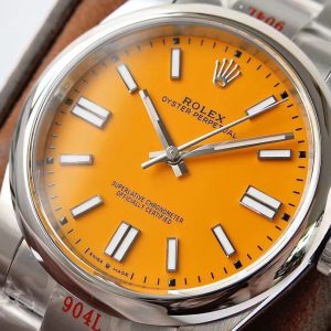 OYSTER PERPETUAL 41 STAINLESS STEEL YELLOW DIAL - Image 2