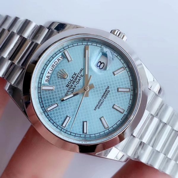 DAY-DATE 41MM STAINLESS STEEL ICE BLUE DIAL - Image 3