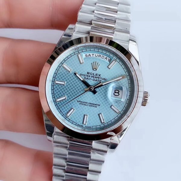 DAY-DATE 41MM STAINLESS STEEL ICE BLUE DIAL - Image 2