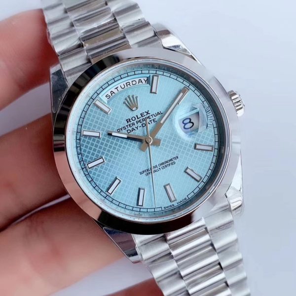 DAY-DATE 41MM STAINLESS STEEL ICE BLUE DIAL - Image 4